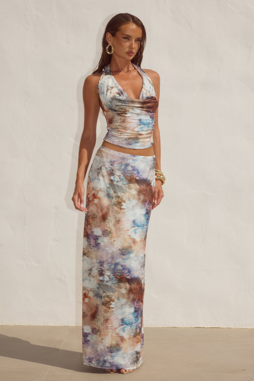 LOTUS LOW WAIST MAXI SKIRT - ZARLA CHOC - CR1_74901