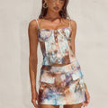 EMORY TAILORED MINI SKORT - ZARLA CHOC