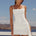 SEANNA RUCHED SEQUIN MINI DRESS - OFF WHITE