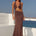 LUMIA HALTER CUTOUT MAXI DRESS - CHOCOLATE
