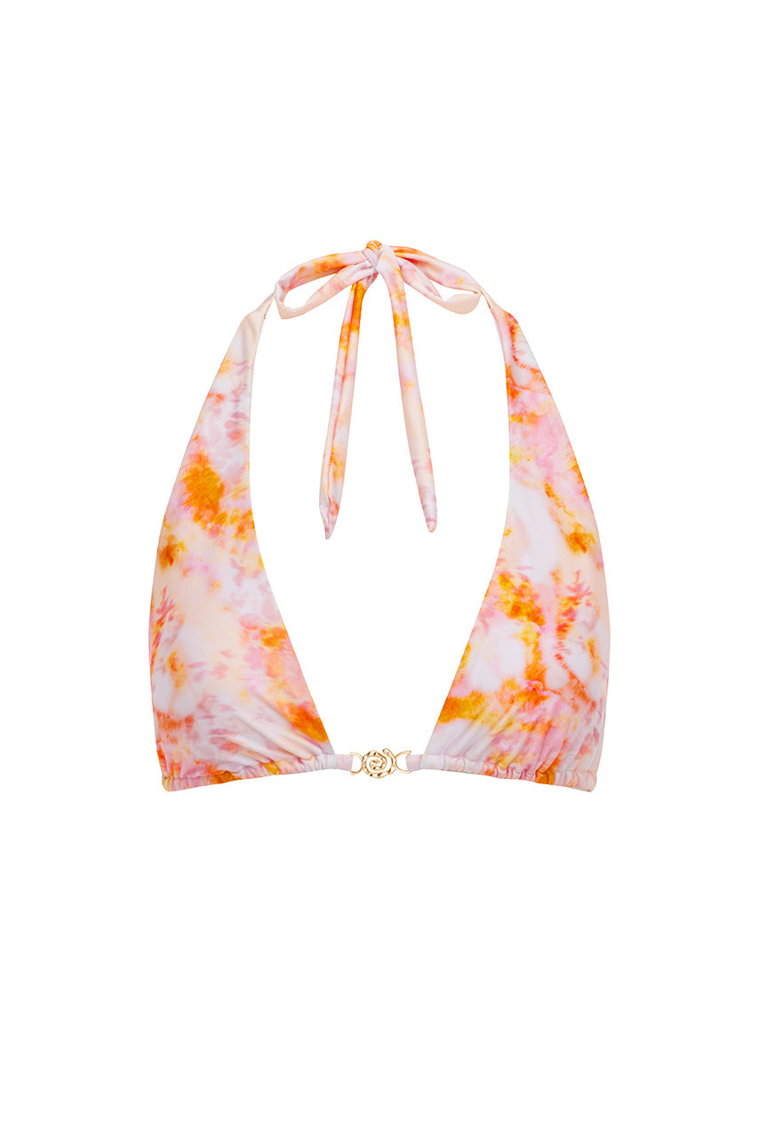 CUBA HALTER BIKINI TOP - CORALI ORANGE - CUBAHALTERBIKINITOP-CORALIORANGE