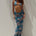 CYRUS LOW WAIST SHEER MAXI SKIRT - DANTE TEAL