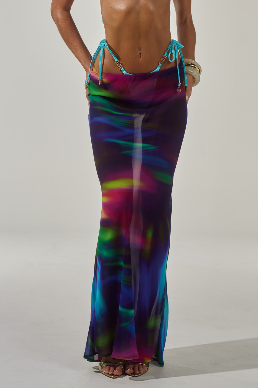 CYRUS LOW WAIST SHEER MAXI SKIRT - TUSCAN PURPLE - CYRUSLOWWAISTSHEERMAXISKIRT-TUSCANPURPLE