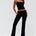 DAMARI FOLDOVER FLARE PANTS - BLACK
