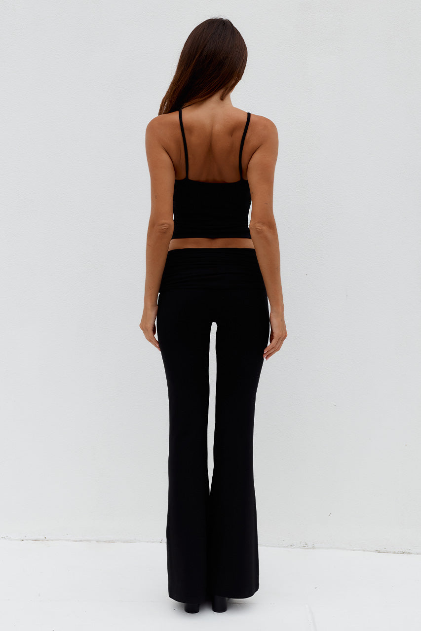 DAMARI FOLDOVER FLARE PANTS - BLACK - DAMARISCOOPCAMITOPXDAMARIFOLDOVERFLAREPANTS-BLACK-09