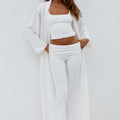 LAVINA LONGLINE KNIT CARDIGAN - CREAM