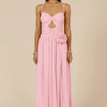 DANIKA SIDE SLIT MAXI DRESS - MUSK