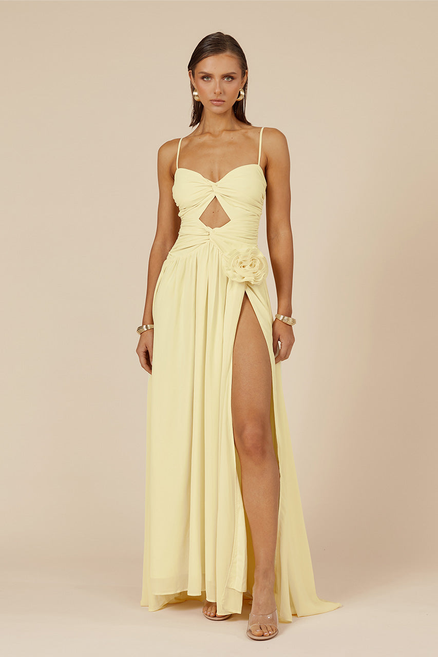 DANIKA MAXI DRESS - LEMON - DANIKAMAXIDRESSLEMON