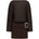 DARIA BOAT NECK MINI DRESS - CHOCOLATE