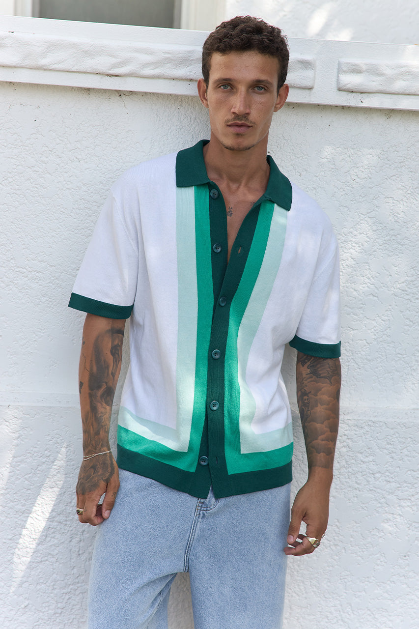 DARIUS SHIRT - GREEN MULTI - DARIUSSHIRT-GREENMULTI