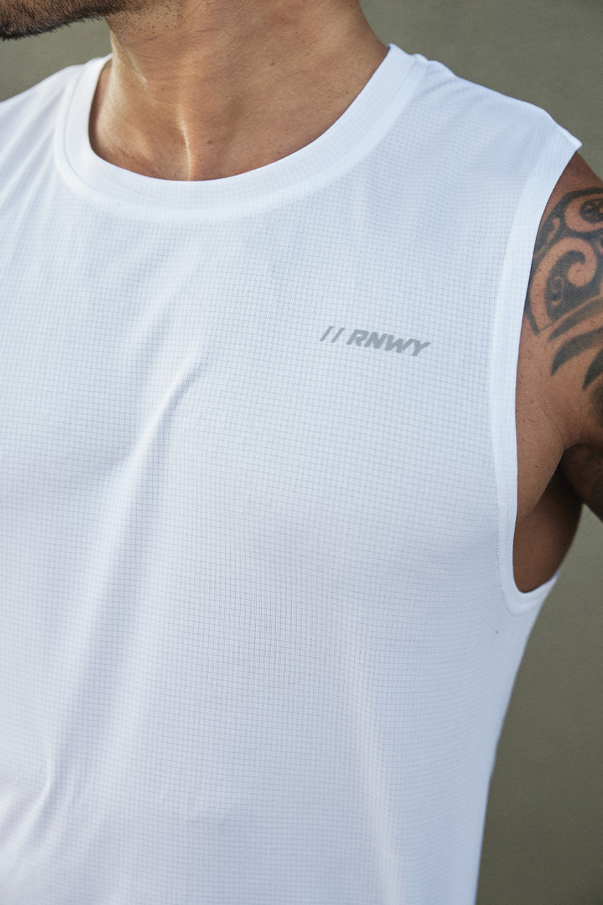 DASH FITTED TANK TOP - WHITE - DASHFITTEDTANKTOP-WHITExPAXTONELASTICWAISTSHORTS-BLACK-10