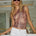 DAVEY ONE SHOULDER TOP - TAN VIPER
