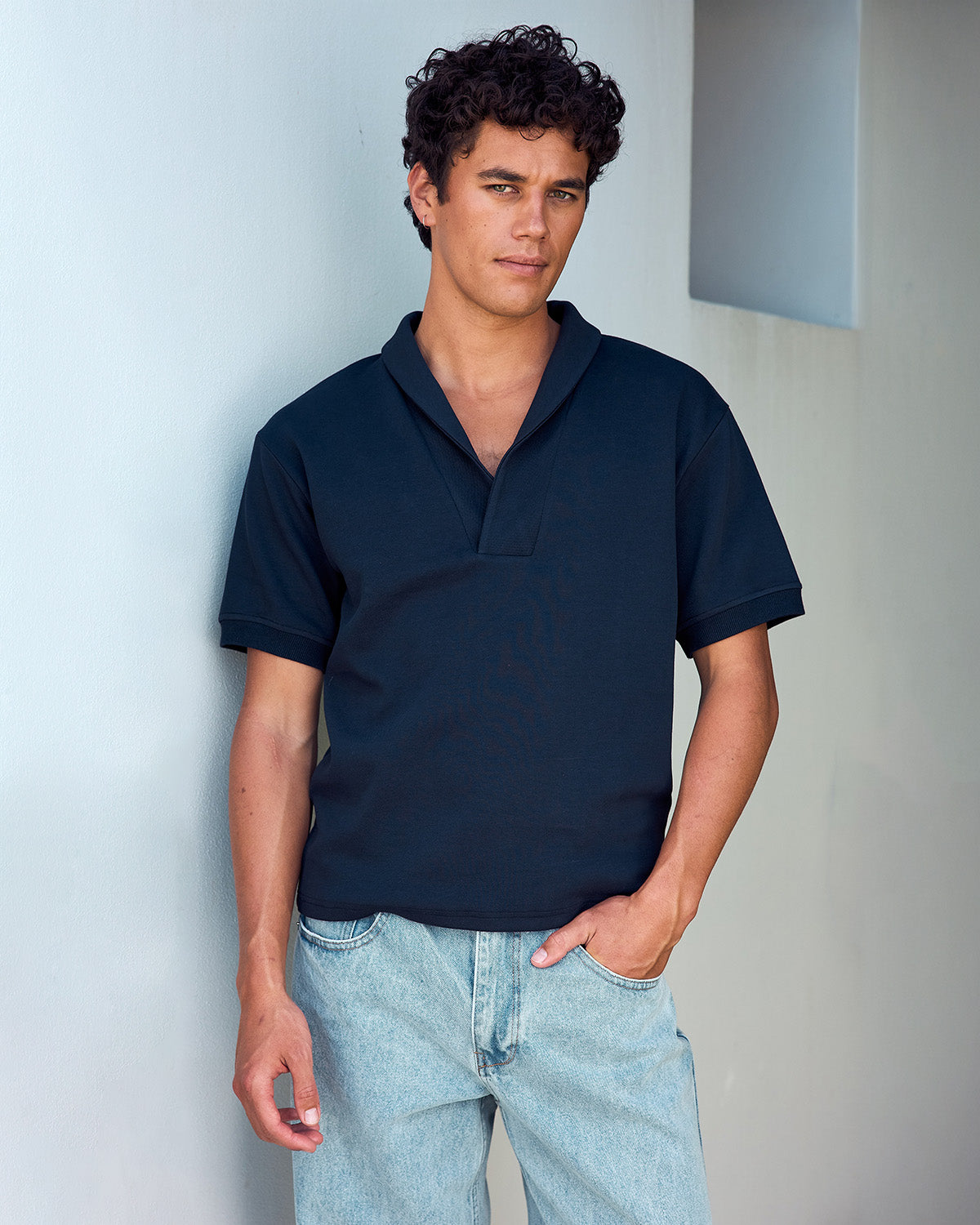DAVID THREE QUARTER TOP - NAVY - DAVIDTHREEQUARTERTOP-NAVY-7