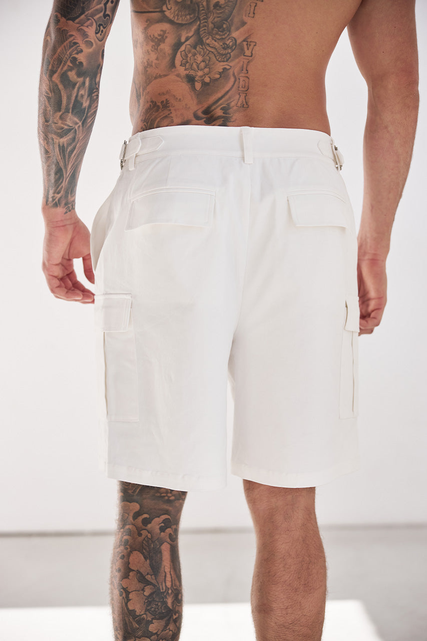 DAX CARGO SHORTS - WHITE