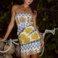 DAZE MINI SKIRT - VORY PRINT
