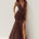 DESERAE LOW PLUNGE MAXI DRESS - CHOCOLATE