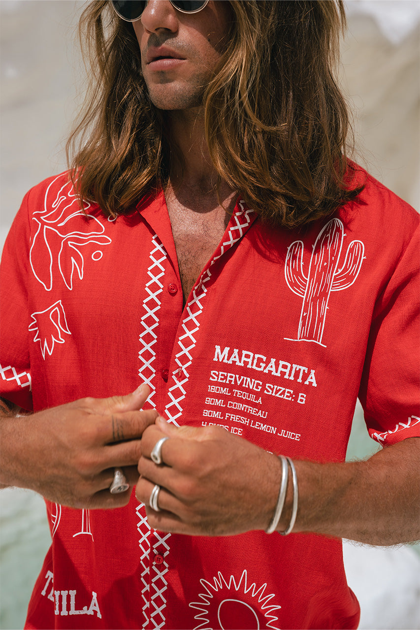 DIEGO SHORT SLEEVE SHIRT - RED - DIEGOSHORTRED_4