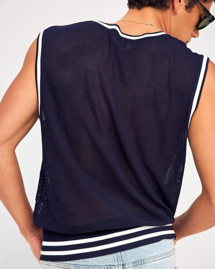 DIMITROV SPORT TANK KNIT - NAVY/WHITE - DIMITROVSPORTTANKKNIT-NAVYWHITE-5