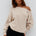 DIONNE OFF SHOULDER KNIT SWEATER - BISCUIT