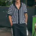 DORIAN SHORT SLEEVE SHIRT - BLACK/WHITE