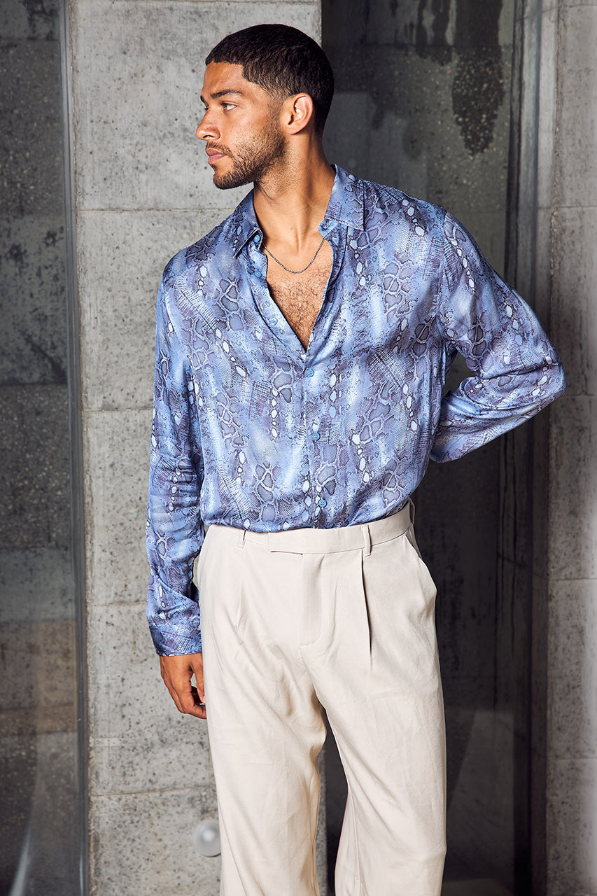 DRAKE LONG SLEEVE SHIRT - STEEL VIPER