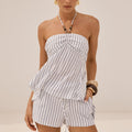 KOAH ELASTICATED SHORTS - DREA WHITE