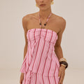KOAH ELASTICATED SHORTS - KATALIA BRIGHT PINK