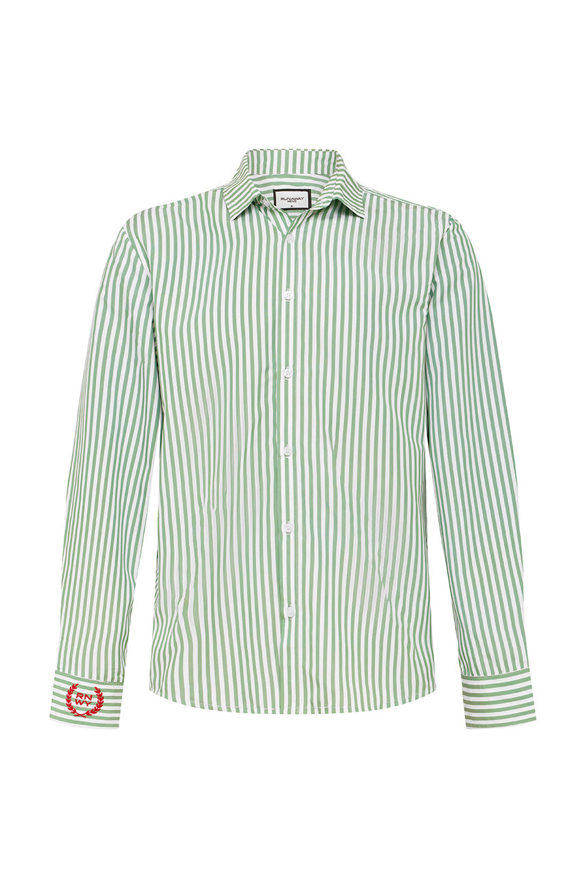 DREW LONG SLEEVE SHIRT - SAGE STRIPE - DREWLONGSLEEVESHIRT-SAGESTRIPE-5