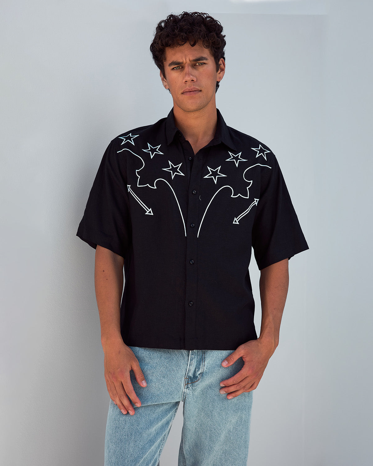 DUTTON SHORT SLEEVE SHIRT - BLACK - DUTTONSHORTSLEEVESHIRT-BLACK-4