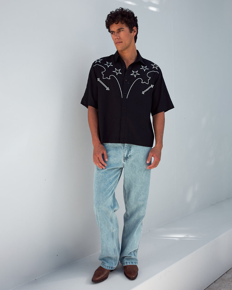 DUTTON SHORT SLEEVE SHIRT - BLACK - DUTTONSHORTSLEEVESHIRT-BLACK-8