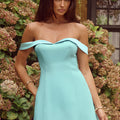 EBONY MINI DRESS - AQUA