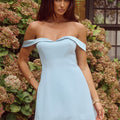 EBONY MINI DRESS - LIGHT BLUE