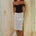 TESSA LOW WAIST SEQUIN MIDI SKIRT - IVORY/BLACK POLKA