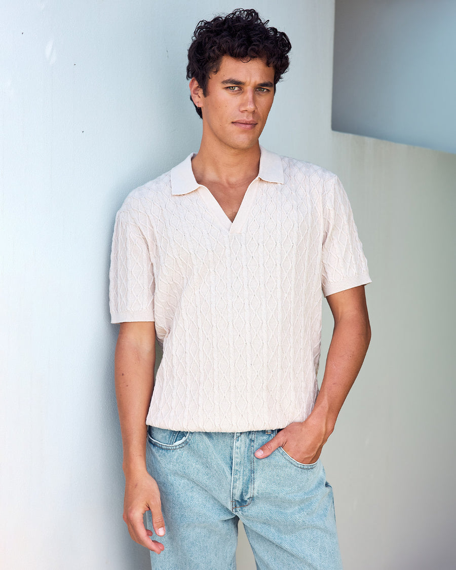 EIRIK THREE QUARTER KNIT TOP - SAND - EIRIKTHREEQUARTERKNITTOP-SAND-6