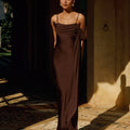 ELARA COWL MAXI DRESS - CHOCOLATE