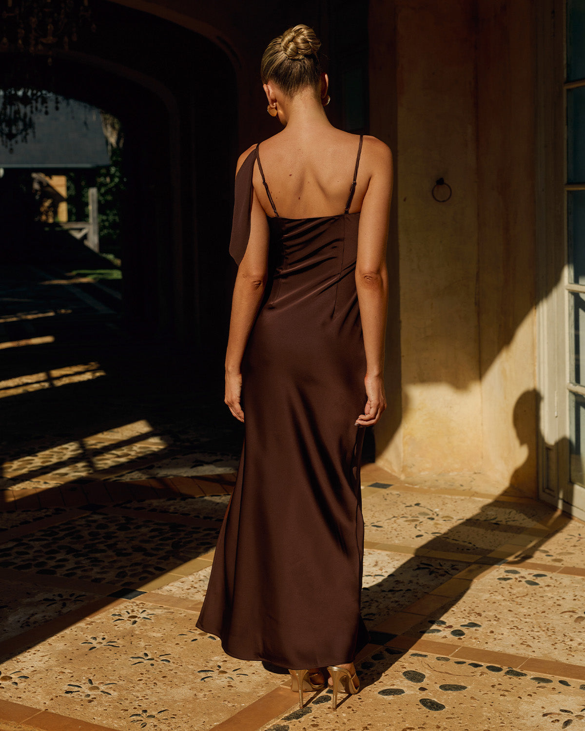 ELARA COWL MAXI DRESS - CHOCOLATE - ELARACOWLMAXIDRESS-CHOC-3