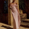 ELARA COWL MAXI DRESS - PINK
