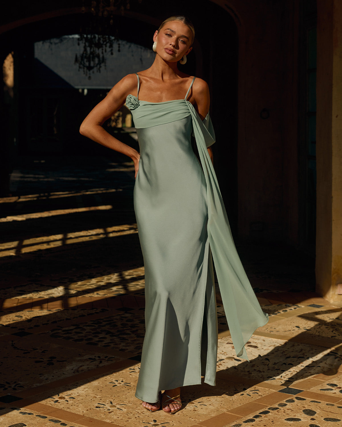 ELARA COWL MAXI DRESS - SAGE - ELARACOWLMAXIDRESS-SAGE