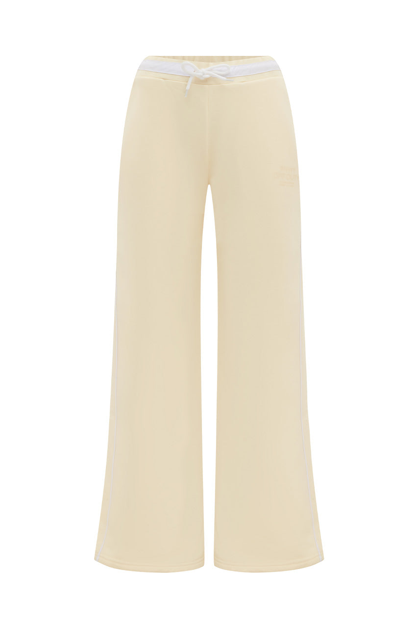 ELERI WIDE LEG TRACK PANTS - BISCUIT - ELERIWIDELEGTRACKPANTS-BISCUIT