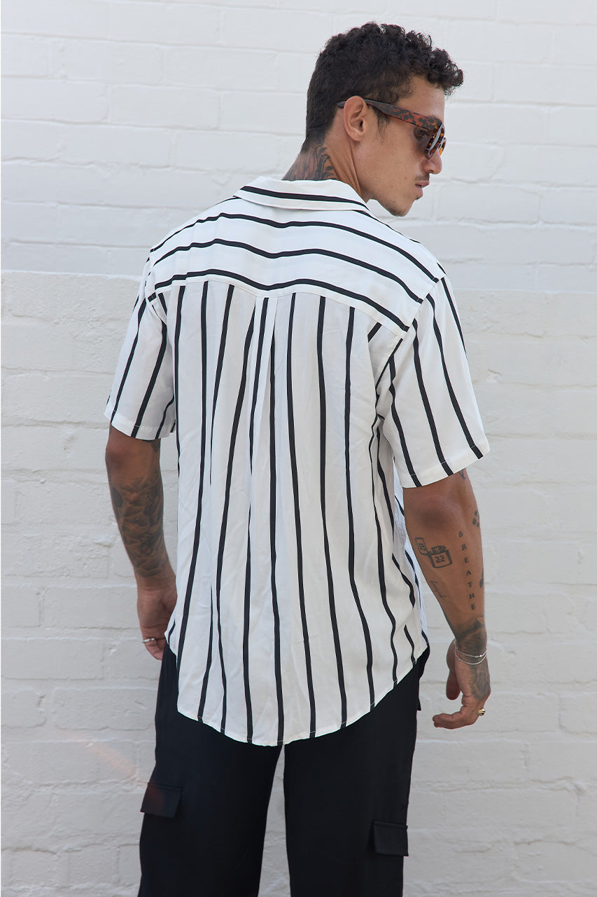 ELIJAH SHIRT - WHITE/BLACK
