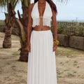 ELIO PLEATED MAXI SKIRT - WHITE
