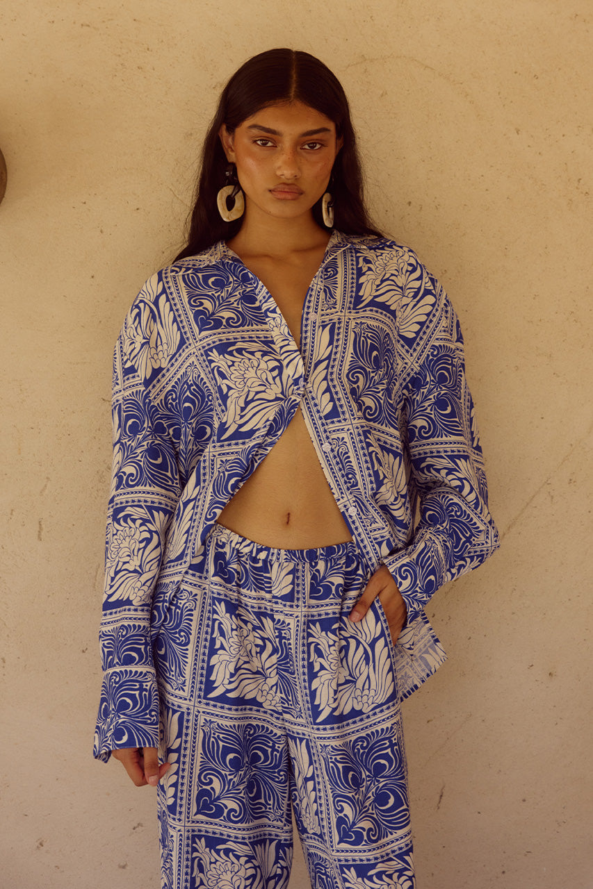 ELKA SLEEVED SHIRT - HAVANNA NAVY XXL - ELKASLEEVEDSHIRTHAVANNANAVYxELKAPALAZZOPANTHAVANNANAVY_1