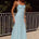 ELLERBY FRILL TRIM MAXI DRESS - SKY BLUE