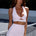 ELLE V-NECK PLUNGE TWIST SPORTS BRA - BALLET PINK