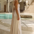 ELSA STRAPLESS SCARF MAXI DRESS - IVORY