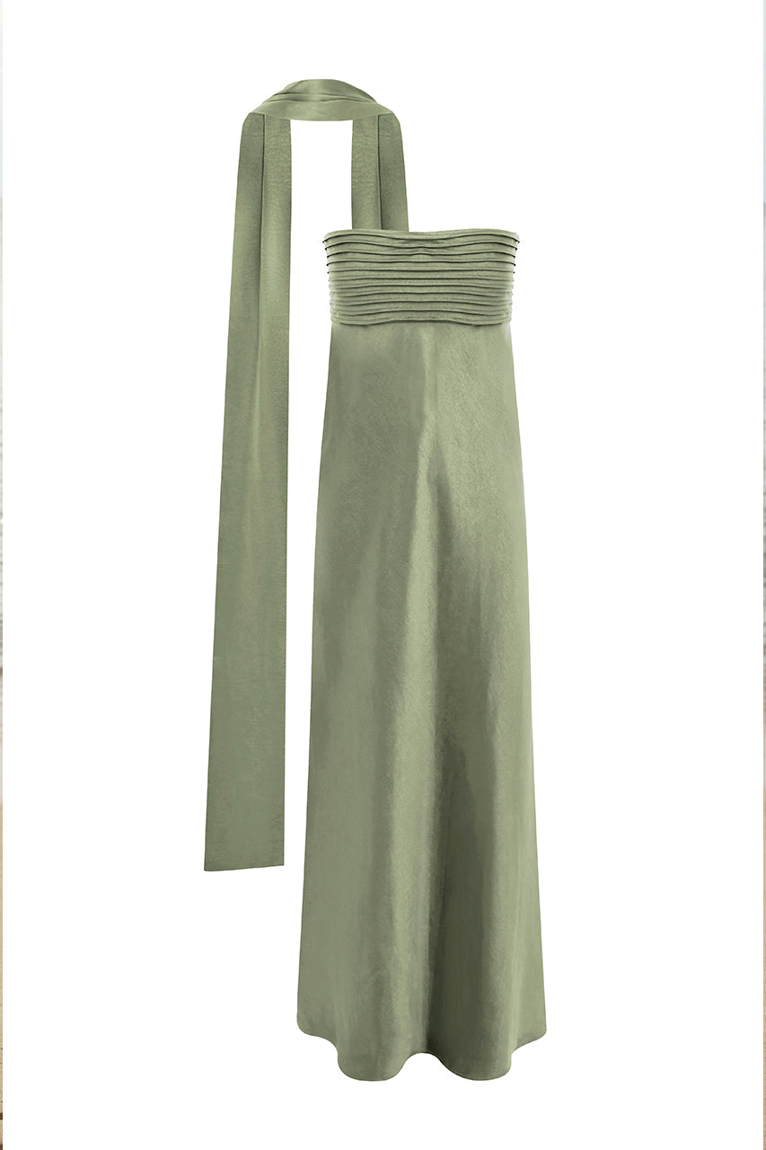 ELSA STRAPLESS SCARF MAXI DRESS - SAGE - ELSA-MAXI-DRESS---SAGE-_1_-_1