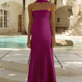 ELSA STRAPLESS SCARF MAXI DRESS - PLUM