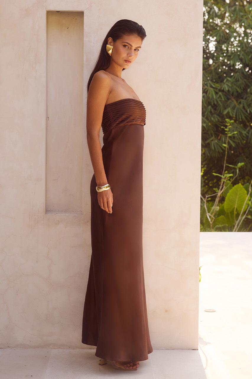 ELSA STRAPLESS SCARF MAXI DRESS - CHOCOLATE - ELSAMAXIDRESSCHOCOLATE_7