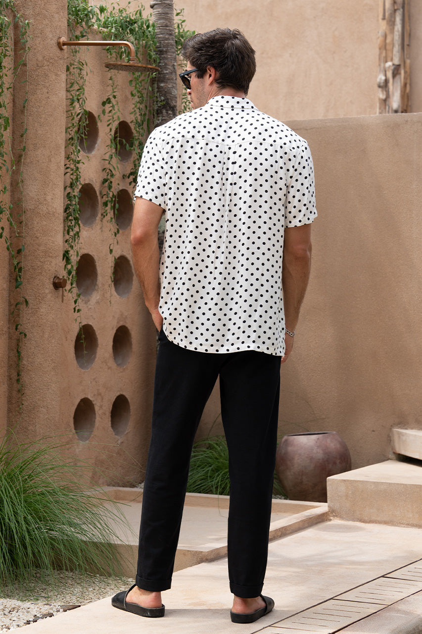 ELTON SHIRT - WHITE DOT - ELTONSHIRT-WHITE