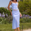 EMBERLY MIDI FLOUNCE SKIRT - BLUEBELL